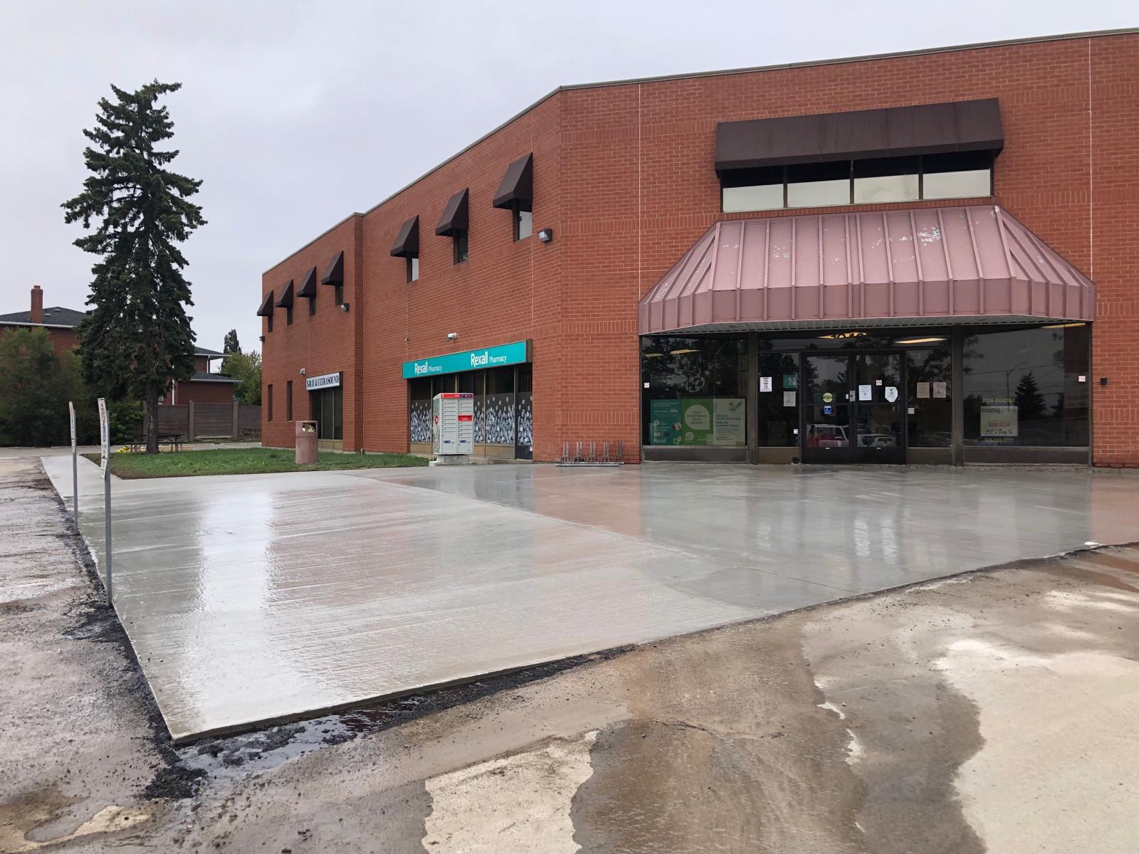 commercial concrete job